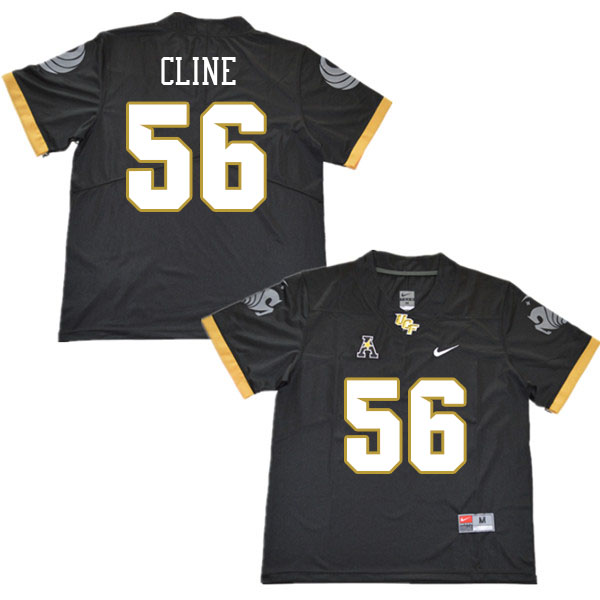 Men #56 Johnathan Cline UCF Knights College Football Jerseys Stitched Sale-Black